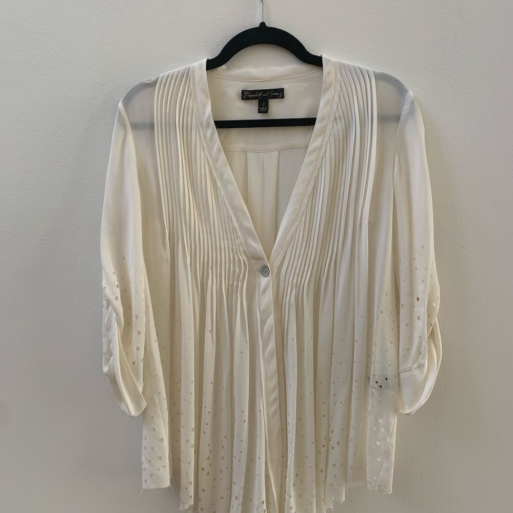 SZ S Elizabeth & James Cream Blouse